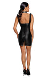 Noir Handmade Short Powerwetlook Dress (L, XL) | Angel Clothing