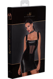 Noir Handmade Short Powerwetlook Dress (L, XL) | Angel Clothing