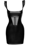 Noir Handmade Short Powerwetlook Dress | Angel Clothing