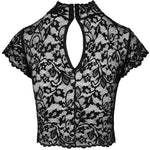 Noir Handmade Black Lace Top | Angel Clothing