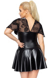 Noir Handmade Plus Size Short Dress (6XL) | Angel Clothing