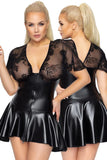 Noir Handmade Plus Size Short Dress (6XL) | Angel Clothing