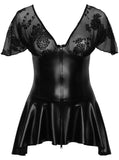 Noir Handmade Plus Size Short Dress (6XL) | Angel Clothing