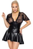 Noir Handmade Plus Size Short Dress (6XL) | Angel Clothing
