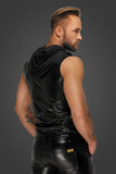 Noir Handmade Snake Skin Pattern Sleeveless Hoodie Top | Angel Clothing