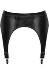 Noir Handmade Snake Skin Style Wetlook Garter Belt | Angel Clothing
