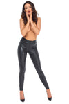 Noir Handmade Snakeskin Look Trousers | Angel Clothing