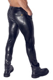 Noir Handmade Snake Skin Pattern Wetlook Trousers | Angel Clothing