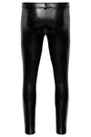 Noir Handmade Snake Skin Pattern Wetlook Trousers | Angel Clothing