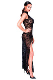 Noir Handmade Powernet Tiger Style Dress (S, M) | Angel Clothing