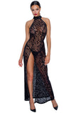Noir Handmade Powernet Tiger Style Dress (S) | Angel Clothing