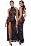 Noir Handmade Powernet Tiger Style Dress (S) | Angel Clothing
