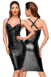Noir Handmade Wetlook and Mesh Dress (XL)