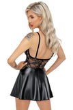 Noir Handmade Wetlook and Lace Dress | Angel Clothing