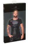 Noir Handmade Wetlook T-Shirt with Wetlook Sleeves | Angel Clothing