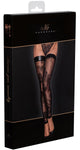 Noir Handmade Tulle Powerwetlook Flock Stockings | Angel Clothing