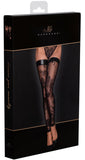 Noir Handmade Tulle Powerwetlook Flock Stockings | Angel Clothing