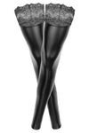 Noir Handmade Plus Size Thigh High Stockings | Angel Clothing