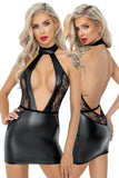 Noir Handmade Wetlook Lace Party Dress (M, XL) | Angel Clothing