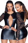 Noir Handmade Short Powerwetlook Dress