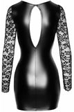 Noir Handmade Short Powerwetlook Dress (S, M, XL, 2XL) | Angel Clothing