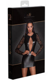 Noir Handmade Short Powerwetlook Dress (S, M, XL, 2XL) | Angel Clothing