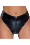 Noir Handmade Wetlook Zip Briefs | Angel Clothing