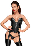 Noir Handmade Corsage with Suspender Straps (XL) | Angel Clothing