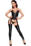 Noir Handmade Corsage with Suspender Straps (L) | Angel Clothing