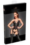 Noir Handmade Corsage with Suspender Straps (XL) | Angel Clothing