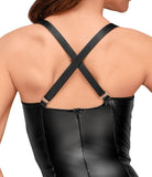 Noir Handmade Wetlook and Mesh Dress (XL) | Angel Clothing