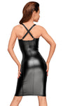 Noir Handmade Wetlook and Mesh Dress (XL) | Angel Clothing