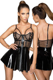 Noir Handmade Vinyl Mini Dress | Angel Clothing