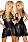 Noir Handmade Wetlook Dress with Powernet