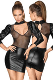 Noir Handmade Net Wetlook Dress | Angel Clothing