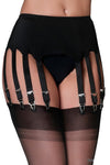 Nylon Dreams 14 Strap Suspender Belt Black | Angel Clothing