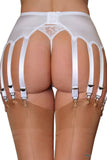 Nylon Dreams 14 Strap Suspender Belt White | Angel Clothing