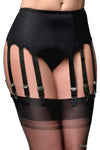 Nylon Dreams 12 Strap Suspender Belt Black | Angel Clothing