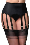 Nylon Dreams 12 Strap Suspender Belt Black | Angel Clothing