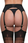Nylon Dreams 4 Strap Suspender Belt Black | Angel Clothing