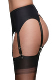 Nylon Dreams 6 Strap Suspender Belt Black (XS, M, XL, 2XL) | Angel Clothing