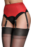 Nylon Dreams 6 Strap Suspender Belt Red | Angel Clothing
