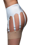 Nylon Dreams 10 Strap Suspender Belt White | Angel Clothing