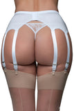 Nylon Dreams 10 Strap Suspender Belt White | Angel Clothing
