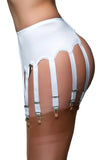 Nylon Dreams 12 Strap Suspender Belt White | Angel Clothing