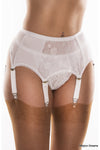 Nylon Dreams 6 Strap Suspender Belt White | Angel Clothing