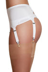 Nylon Dreams 6 Strap Suspender Belt White | Angel Clothing