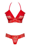 Obsessive Red Lingerie Set (S/M) | Angel Clothing