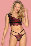 Obsessive Red Essia Lingerie Set | Angel Clothing