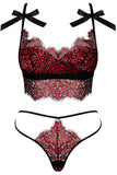 Obsessive Red Essia Lingerie Set | Angel Clothing